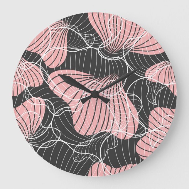 Colorful abstract, seamless artistic pattern. large clock (Front)