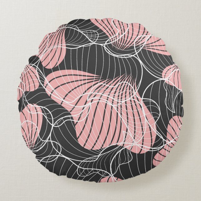 Colorful abstract, seamless artistic pattern. round pillow (Front)