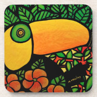 Colorful Abstract Seascape Beverage Coaster