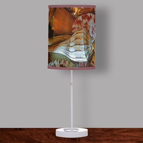 Colorful Abstract Seashells Table Lamp