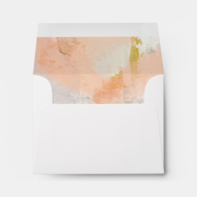 Colorful Abstract Self Addressed RSVP Envelope (Back (Bottom))