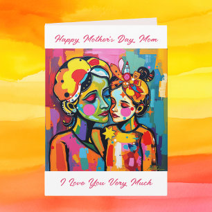Colorful Abstract Sentimental Mother's Day Card