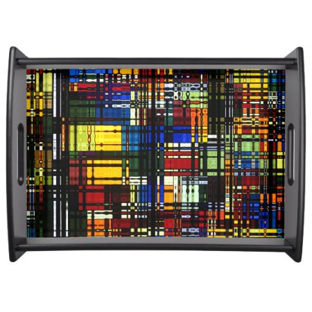 Colorful Abstract Serving Tray