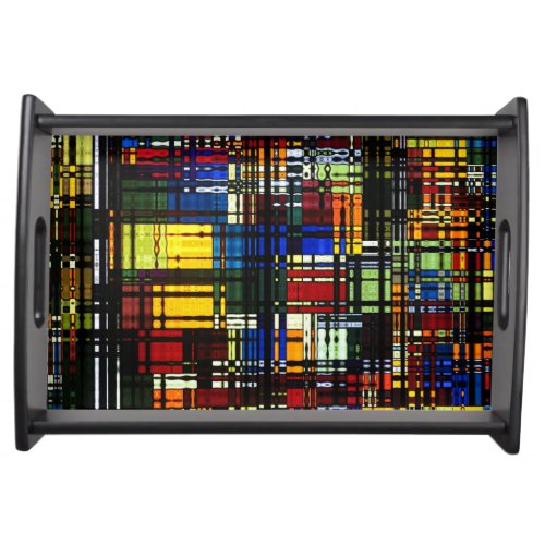 Colorful Abstract Serving Tray
