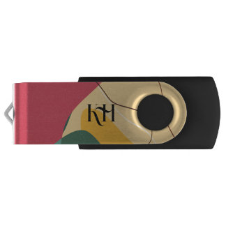 Colorful abstract shapes background flash drive