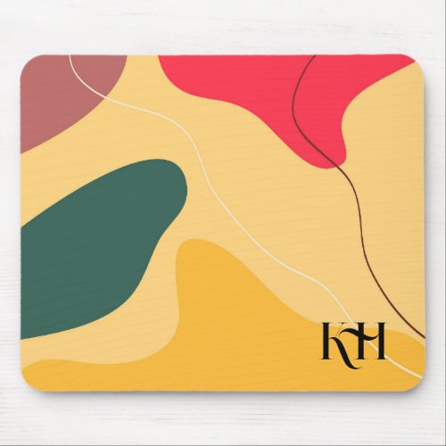 Colorful abstract shapes background mouse pad