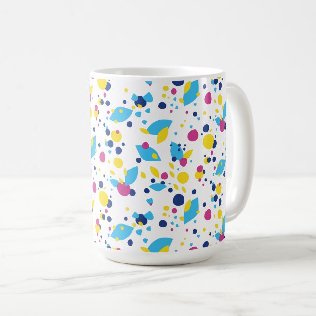 Colorful abstract shapes. coffee mug (Front Right)