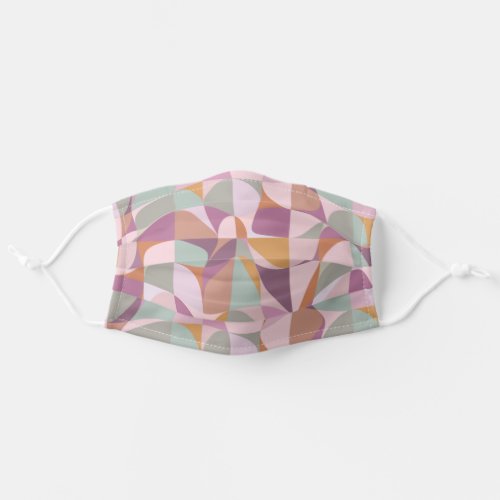 Colorful Abstract Shapes in Earth Tones Adult Cloth Face Mask