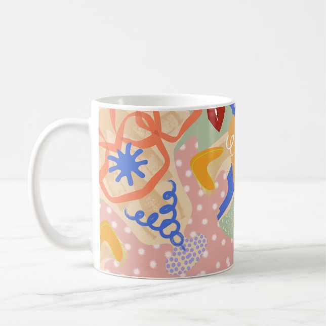 Colorful Abstract Shapes Mug – Bold & Modern  (Left)
