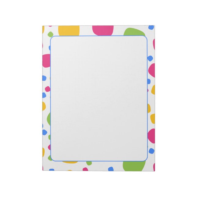Colorful Abstract Shapes Pattern Notepad (Rotated)