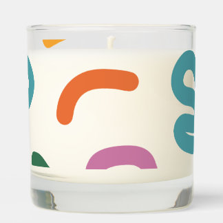 Colorful Abstract Shapes Pattern Scented Candle
