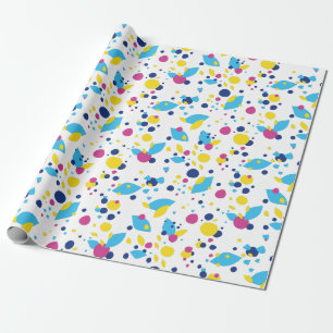 Colorful abstract shapes. wrapping paper