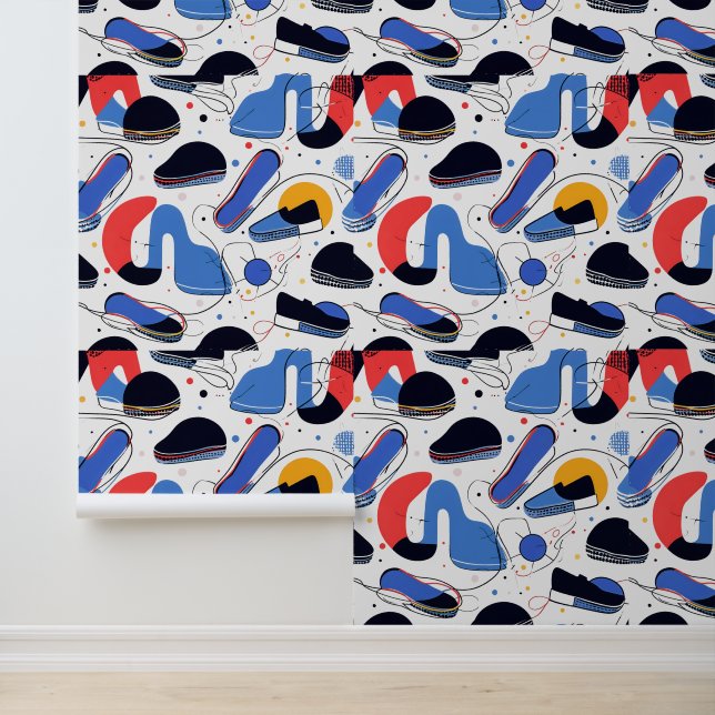 Colorful Abstract Shoe Design Pattern Wallpaper (Application)