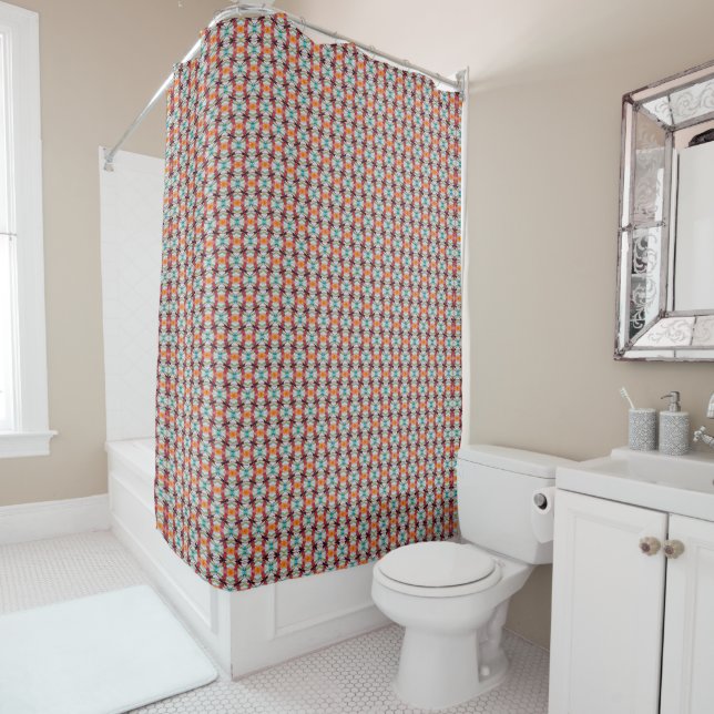 Colorful Abstract Shower Curtain (In Situ)