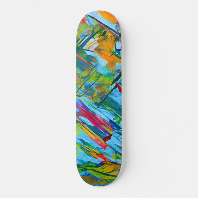 Colorful Abstract Skateboard (Front)