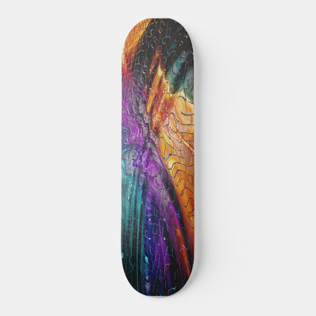 Colorful Abstract Skateboard (Front)