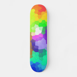 Colorful abstract skateboard deck