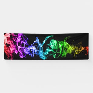 Colorful Abstract Smoke - A Rainbow in the Dark Banner
