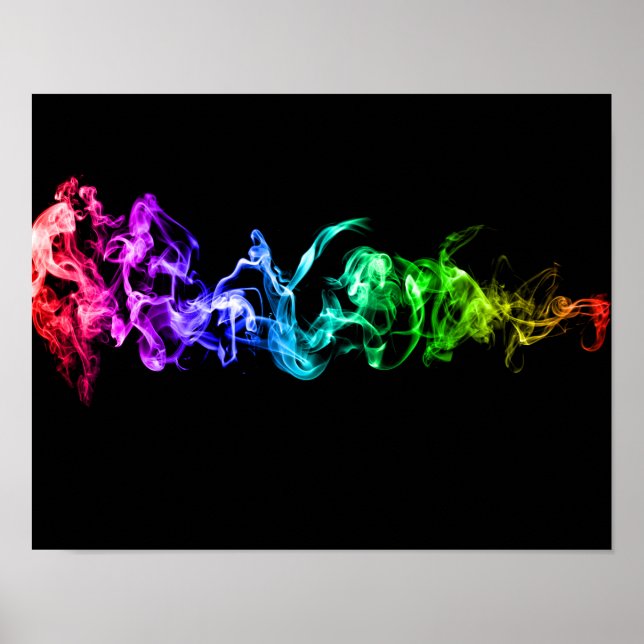 Colorful Abstract Smoke - A Rainbow in the Dark Poster (Front)