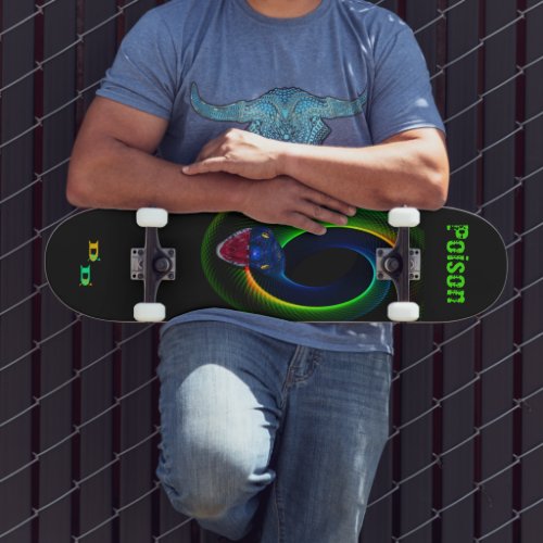 Colorful Abstract Snake Dd Brand Skateboard