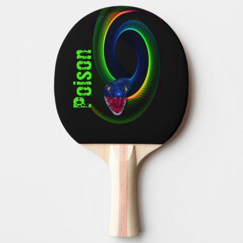 Colorful Abstract Snake Ping Pong Paddle