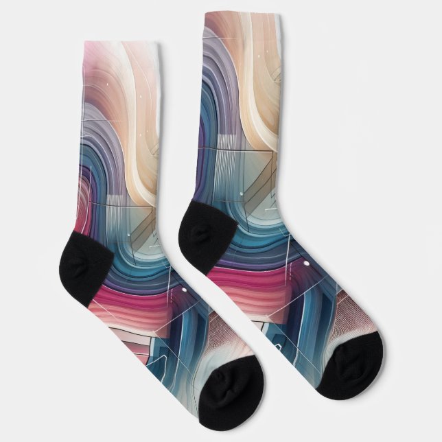 Colorful Abstract Socks – Modern Gradient Design (Right)