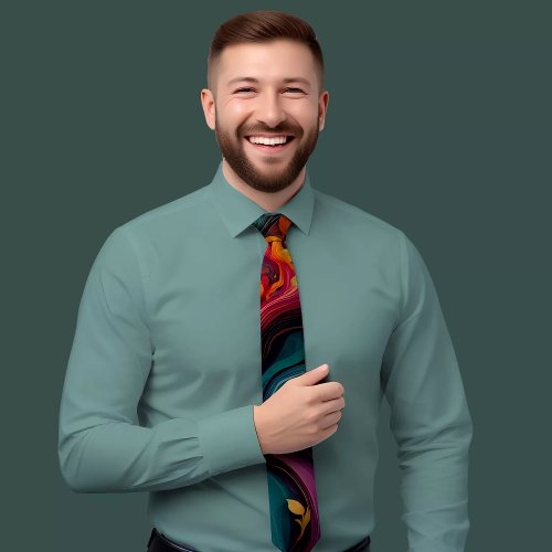 Colorful Abstract Solid Tie