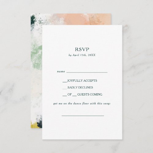 Colorful Abstract Song Request RSVP Card