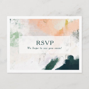 Colorful Abstract Song Request RSVP Postcard