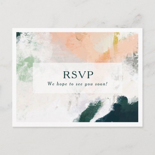 Colorful Abstract Song Request RSVP Postcard