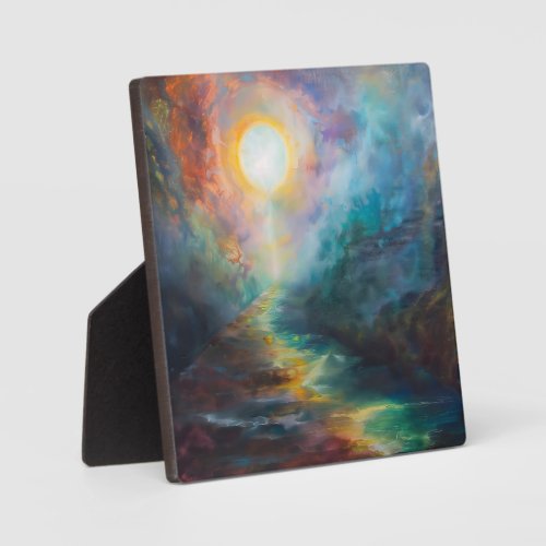 Colorful Abstract Spiritual Sun Art Picture Plaque