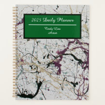 Colorful Abstract Splatter Painting Daily Planner