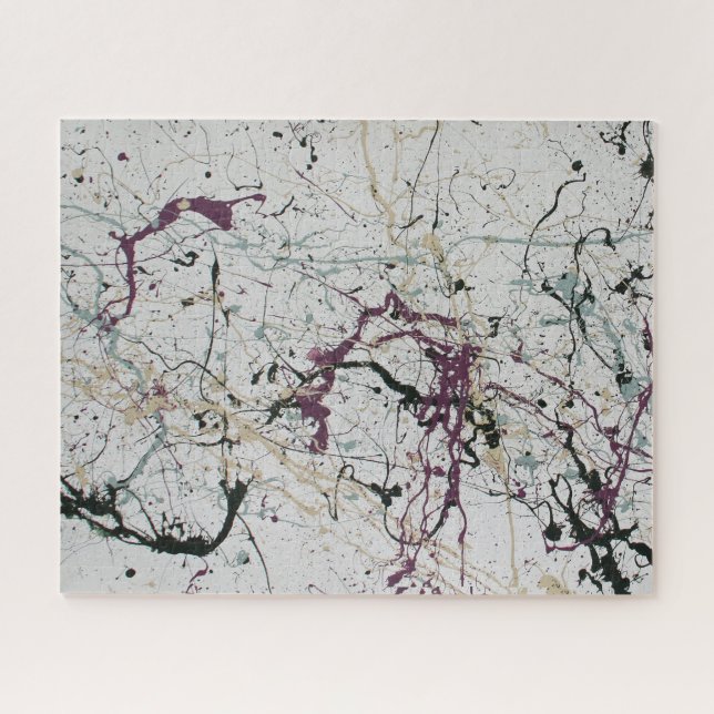 Colorful Abstract Splatter Painting Jigsaw Puzzle (Horizontal)