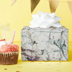 Colorful Abstract Splatter Painting Wrapping Paper