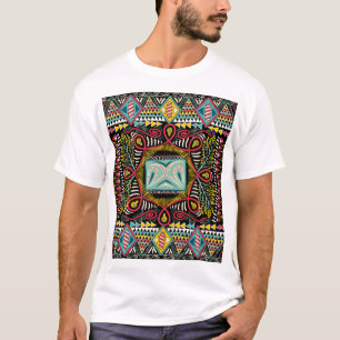 Colorful abstract: square pocket design. T-Shirt