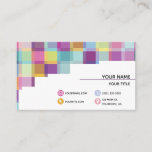 Colorful Abstract Squares Business Card