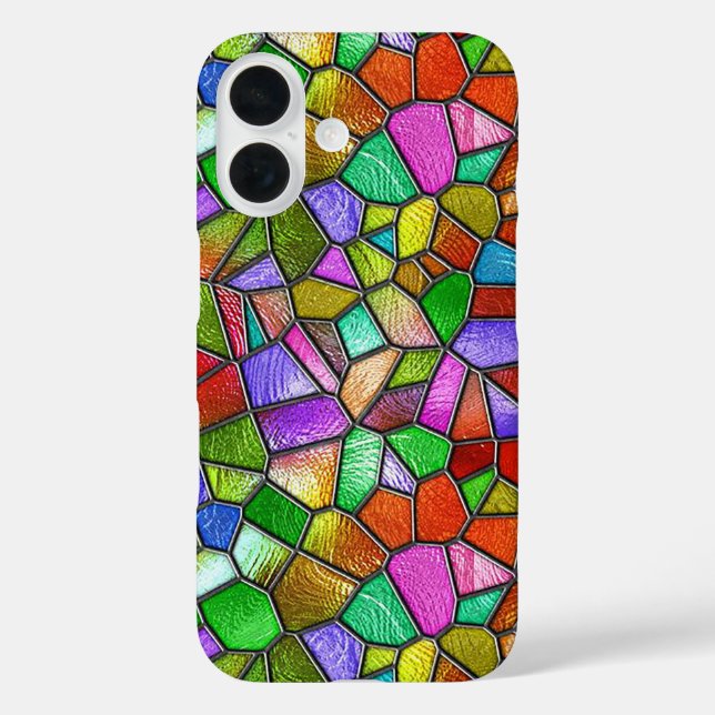 Colorful Abstract Stained Glass Window Case-Mate iPhone Case (Back)