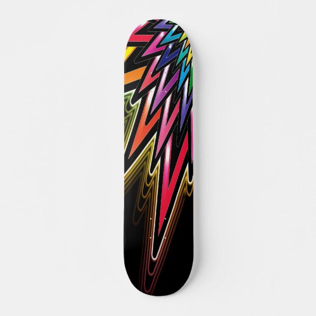 Colorful Abstract Star Skateboard (Front)
