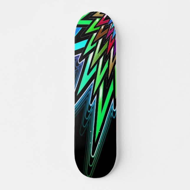 Colorful Abstract Star Skateboard (Front)