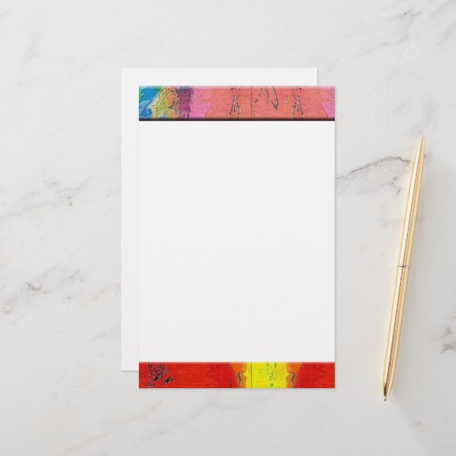 Colorful abstract stationery (Front/Back In Situ)