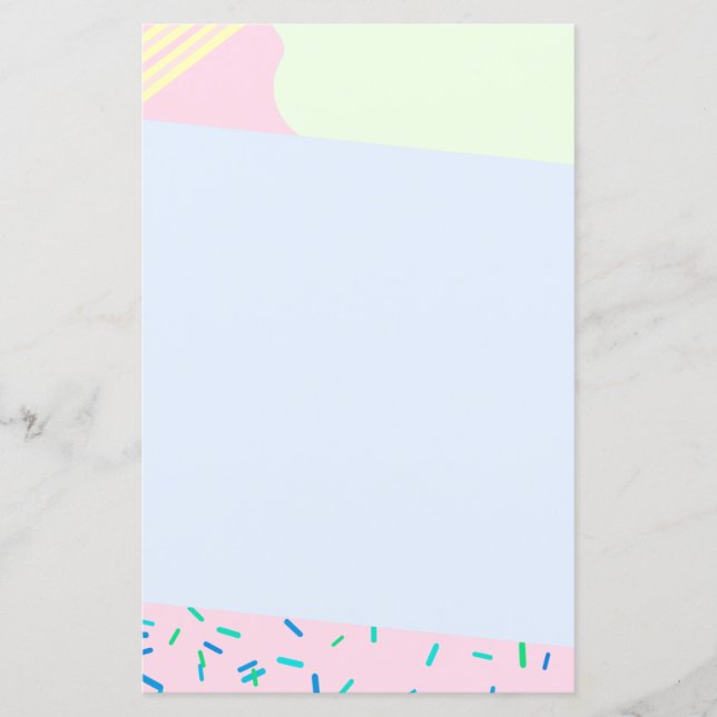 Colorful abstract stationery paper (Front)