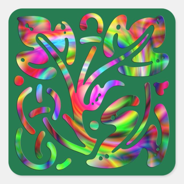Colorful Abstract Sticker (Front)