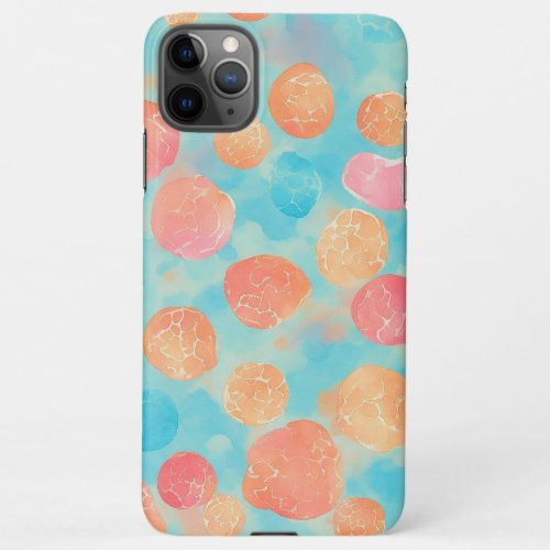 Colorful Abstract Stones watercolor pattern iPhone 11Pro Max Case