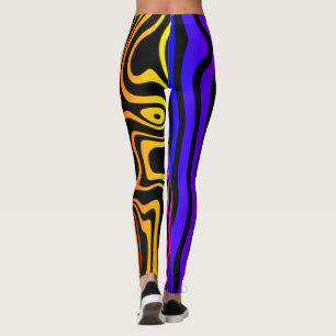 Colorful Abstract Striped Leggings - Choose Colors