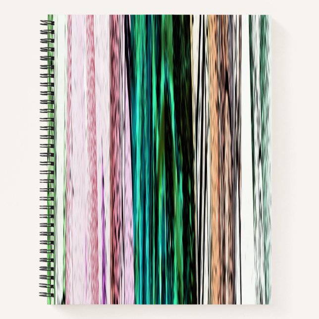 Colorful Abstract Stripes #123 Notebook (Front)