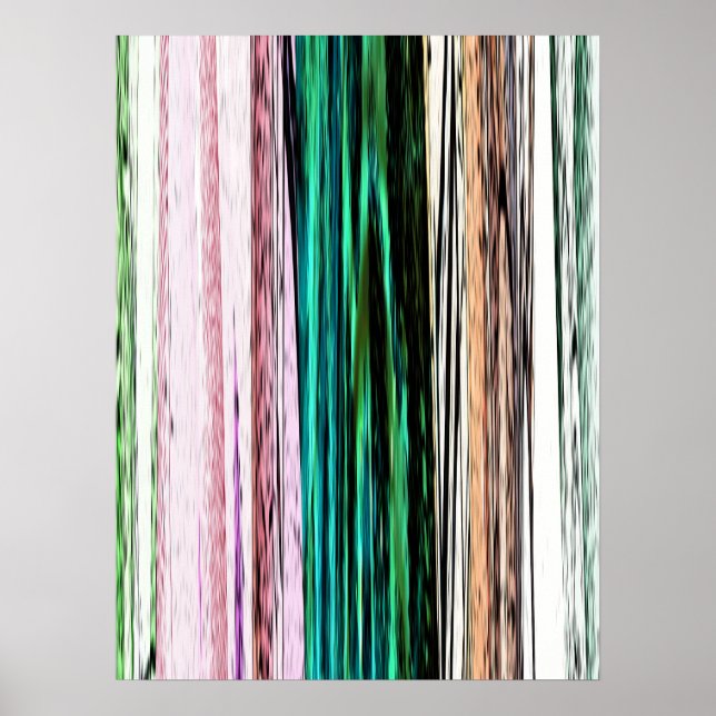 Colorful Abstract Stripes #123 Poster (Front)