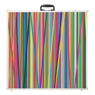 Colorful abstract stripes design adult cloth face beer pong table