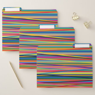 Colorful abstract stripes design adult cloth face  file folder