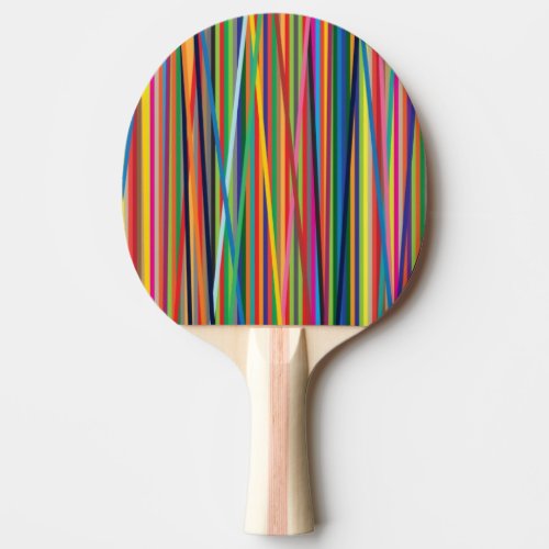 Colorful abstract stripes design adult cloth face  ping pong paddle