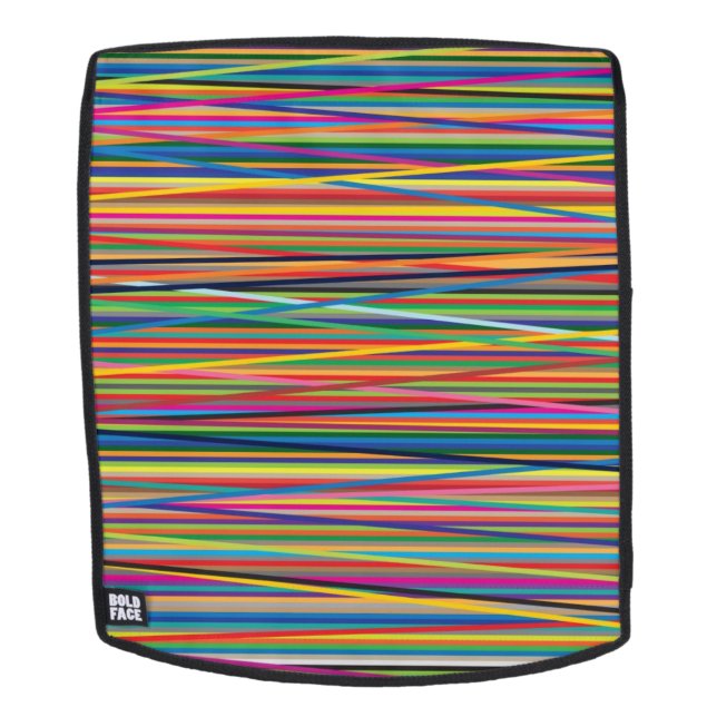 Colorful abstract stripes design backpack (Removable Face)